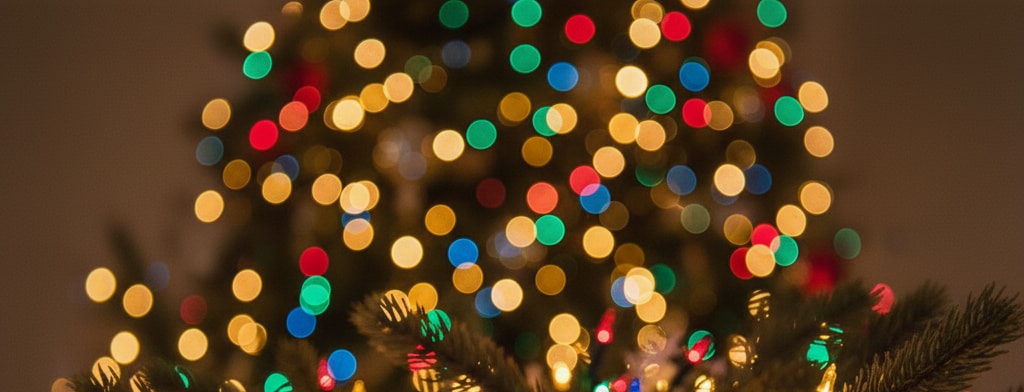 bokeh christmas lights New York City